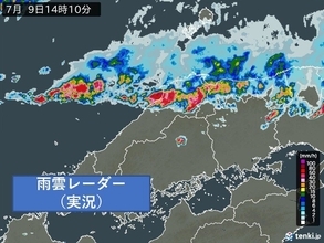 山陰で大雨　土砂災害や河川氾濫の危険度高まる　松江は3時間で100ミリ超