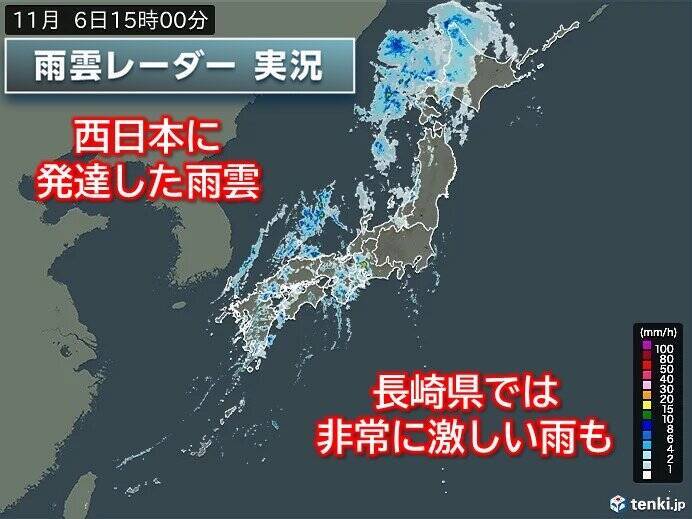 帰宅時間は九州から東海で雨ピークに　激しい雨や落雷、突風注意　荒天いつまで