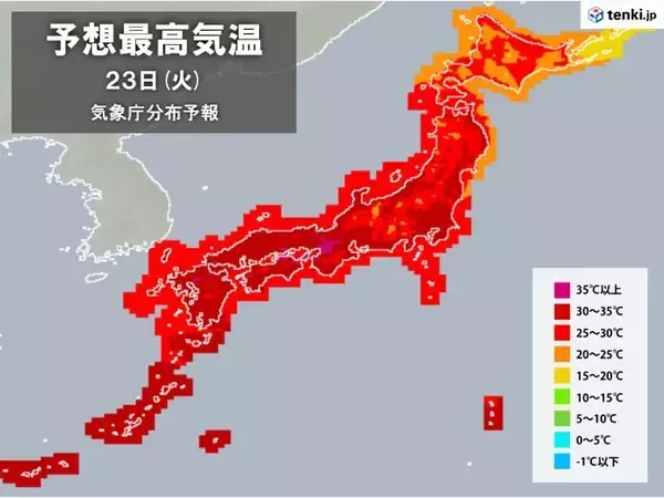 きょう23日「処暑」　暑さ収まらず　沖縄や九州～東海で熱中症警戒アラート
