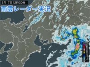 東海地方　静岡県は15時過ぎまで激しい雨に注意　8日～9日は天気急変に注意