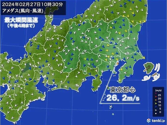 関東週間　明日の朝まで強風に注意　交通への影響のおそれ　天気周期変化　寒暖差大