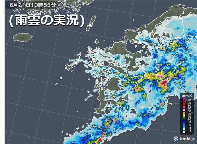 九州　21日夕方まで非常に激しい雨　土砂災害に警戒　今後の雨の見通し