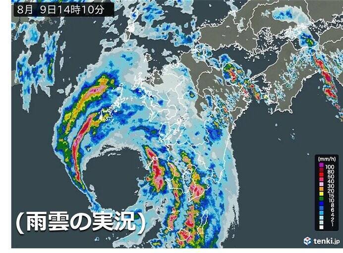 九州　台風6号の影響いつまで　10日午前中にかけて線状降水帯の発生に警戒を