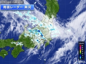 関東に活発な雨雲　東京都心でも短時間に降る激しい雨・落雷・竜巻などの突風注意