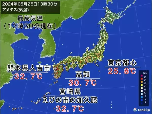 今日も九州や四国では真夏日　来週は蒸し暑い日が増える　熱中症に注意