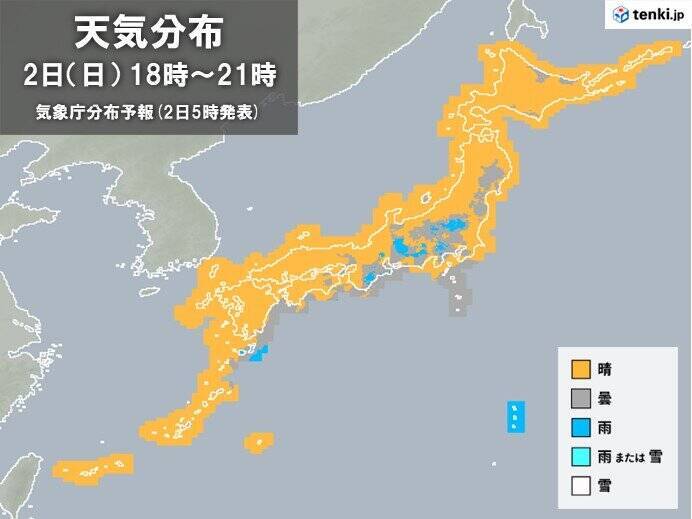 2日もお花見日和　桜吹雪も　平年を上回る暖かさ続く　関東や東海など急な雨に注意