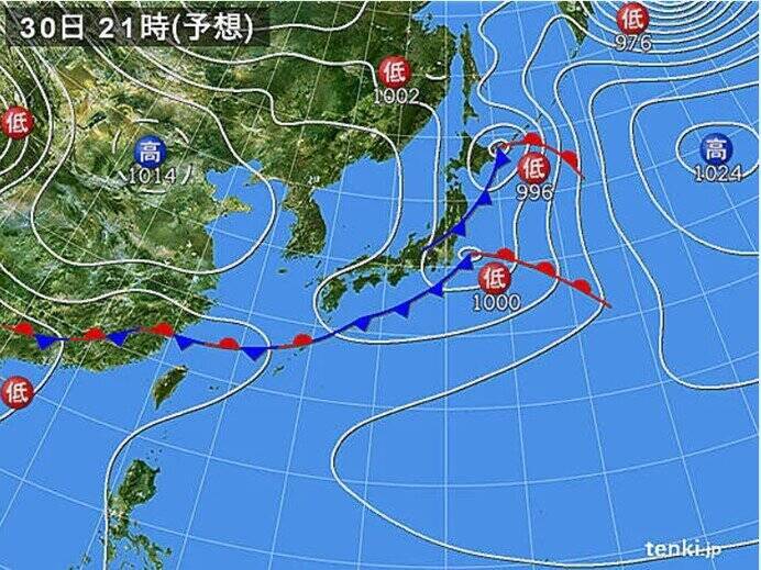 今日30日　北日本を中心に雨　東海や関東の雨は昼頃まで　ムシッとした暑さが続く