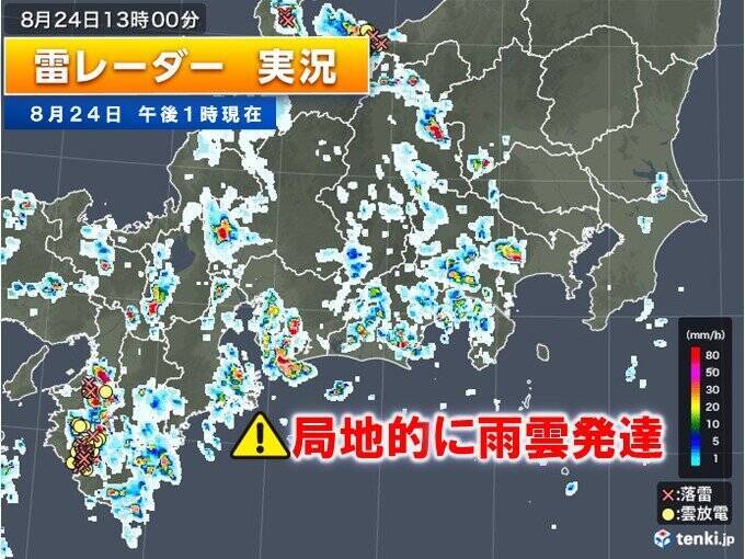 今夜にかけて雷雨に注意　晴れて猛烈な暑さの所も天気急変の恐れ　あすも大気不安定