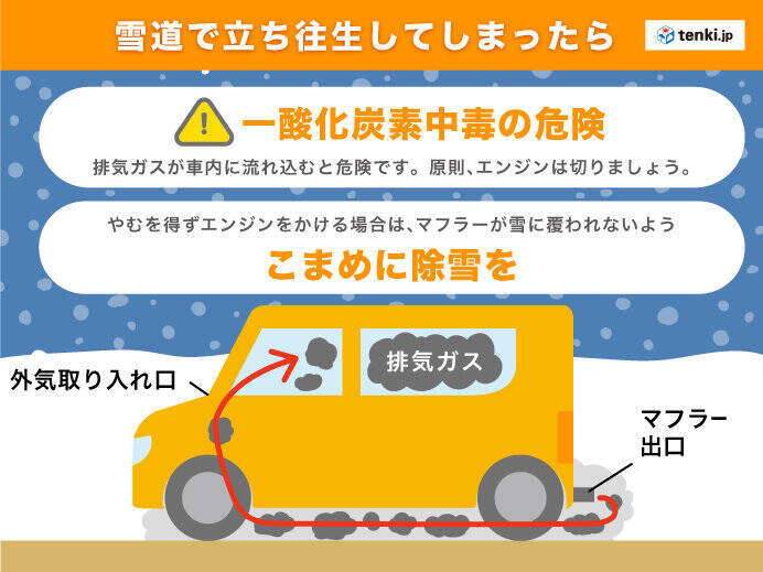 道路影響予測　日本海側は雪が続く　あす24日にかけて更に積雪増　立ち往生など注意