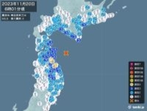 青森県で震度4の地震　津波の心配なし