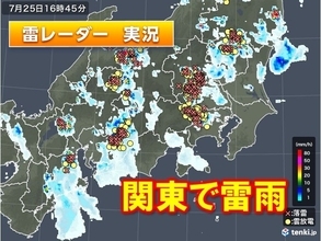 関東で雷雨　帰宅時間帯に天気急変の恐れ