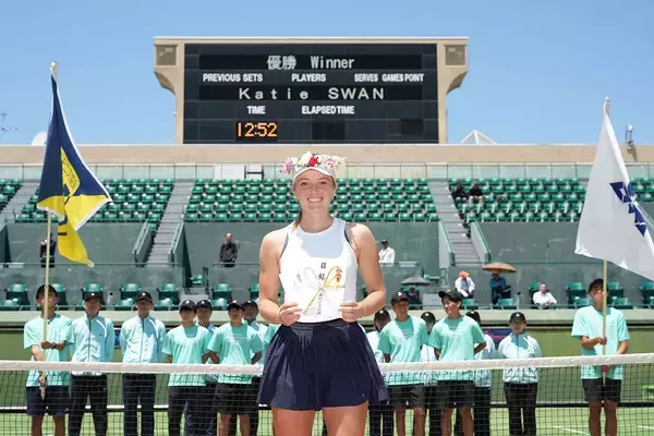 「第1シードのスワンが全試合ストレートで完勝、第2シードの西郷里奈は準優勝[福岡国際女子テニス2026]」の画像