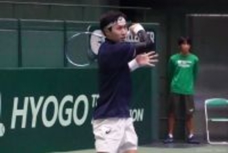 綿貫陽介 ストレート勝ちで準々決勝進出。過去2度Vした好相性の大会に「負けるというのが浮かばない」[兵庫ノアチャレンジャー]