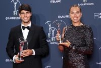 アルカラスとサバレンカがローレウス賞を初受賞 テニス界が年間最優秀選手賞を独占