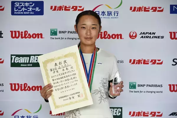 「【全国選抜高校テニス】大商学園・窪田結衣が個人戦V、全米オープンJr.予選WCを獲得。北岡美空を破り個人制覇」の画像
