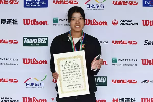 「【全国選抜高校テニス】大商学園・窪田結衣が個人戦V、全米オープンJr.予選WCを獲得。北岡美空を破り個人制覇」の画像