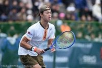 坂本怜 2試合連続のストレート勝ちでベスト8！準々決勝で2年前に「ボコボコにされた」内山靖崇と激突[横浜慶應チャレンジャー]