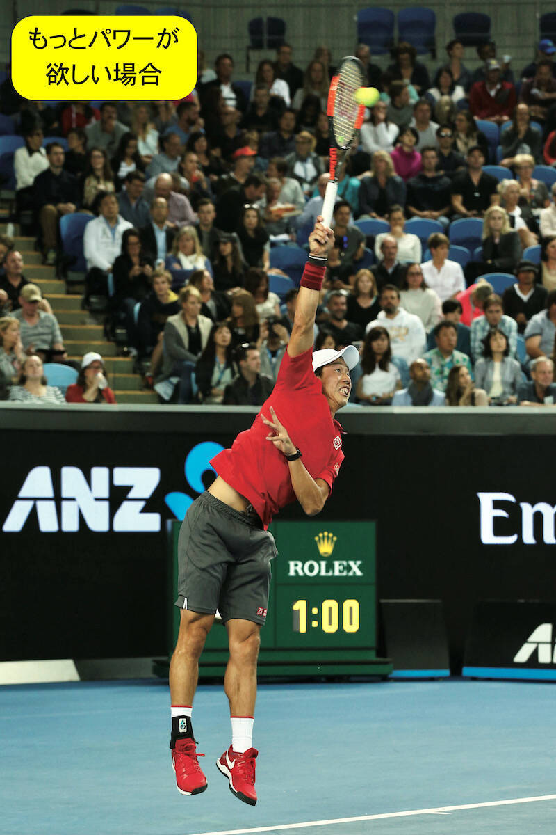 一打で優位に立つ！　サーブで「もっとパワーが欲しい」場合の対処法を紹介(87)〈テニス困った時のネタ帳／119のツボ〉[リバイバル記事]