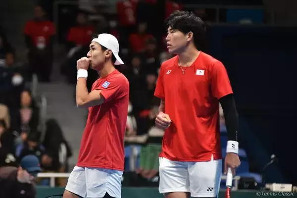 綿貫陽介／柚木武が約3時間の死闘を制しファイナル予選2回戦進出に王手！綿貫「先輩としていい形で繋げたかった」とエース・望月へ託す[デビスカップ・ファイナル予選]