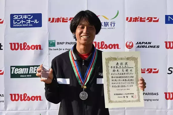 「【全国選抜高校テニス】湘南工大附・櫻井義浩がストレート勝ちで全国選抜個人戦を制覇。全米オープンJr.予選への切符を掴む」の画像