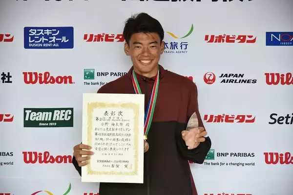 「【全国選抜高校テニス】湘南工大附・櫻井義浩がストレート勝ちで全国選抜個人戦を制覇。全米オープンJr.予選への切符を掴む」の画像