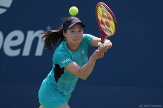 日比野菜緒、2日がかりの予選決勝で敗れ自力での本戦入りならず[全米オープン]