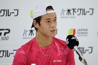 坂本怜、1回戦は世界37位アルナルディ「いいとこ引いてくれた」　錦織の引退に「日本のテニスは錦織圭のもの」と寂しさ[木下グループジャパンオープン]