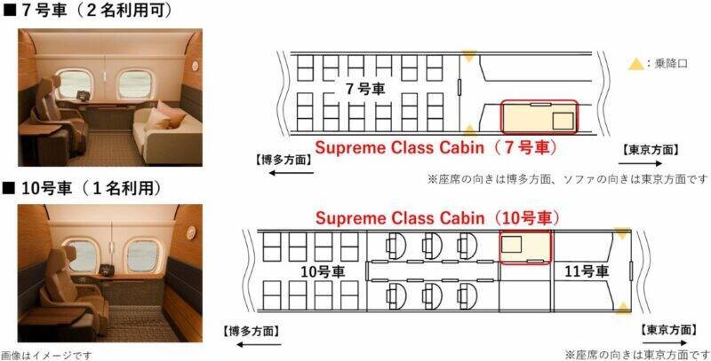 東海道・山陽新幹線「グリーン車上回る個室」を報道公開　プライベート感備えた上質な空間