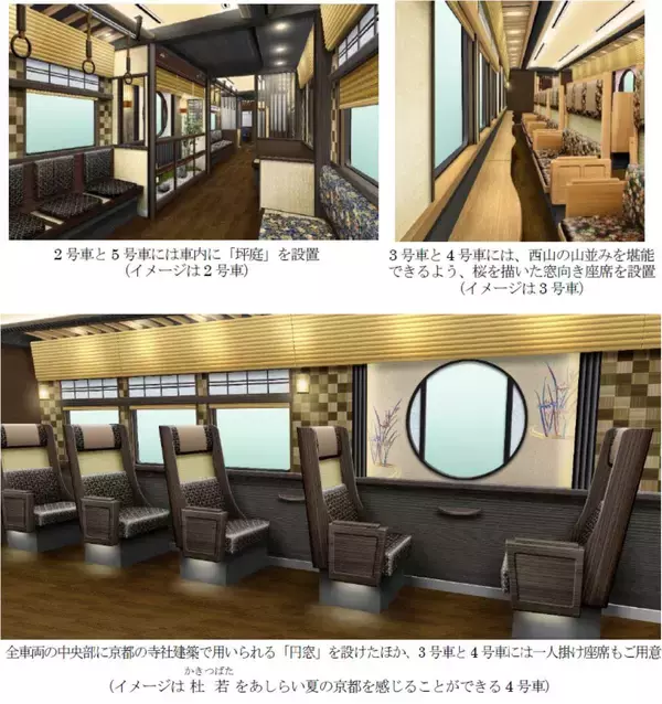 「観光列車 “京とれいん雅洛” の豪華な車内を無料体験！阪急･嵐山駅で紅葉シーズンの平日限定で休憩所として開放！」の画像