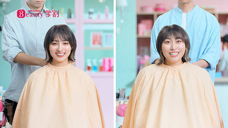 吉川愛と丸山礼の双子ヘア新CM！ 同じ髪型でも予約方法で料金が違うナゼ!?　2人の爆笑オフショット対談も！ ホットペッパービューティー学割