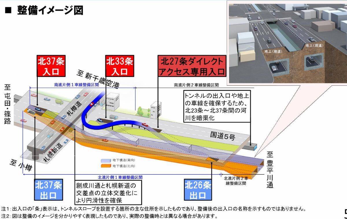 札幌都心が激変！高速から地下トンネルで札幌駅へ直結、「創成川通都心アクセス道路」が7月から本格着工、延長4.8km整備事業の全貌