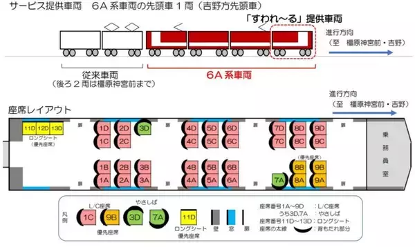 「近鉄初の一般車指定席「すわれ～る」6/1～新型車両6A系でスタート！ 南大阪線・吉野線急行の先頭1両で「座れる安心」を提供（ネット予約限定）」の画像