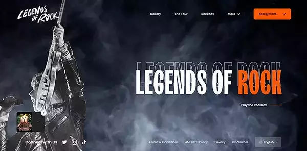 「Web3時代の新ゲーム Legends Of Rock 5/8スタート！ 伝説ロックスターの本物写真をゲットするチャンス、プレイベントでレッドツェッペリンが110万円で落札されるほど“前アツ”」の画像