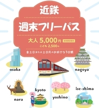「近鉄週末フリーパス」がデジタル化！6,000円へ改定【紙版は10/30終了】当日は買えない前日購入ルール、注意点まとめ
