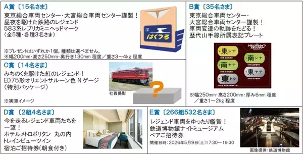 「【JR東日本】昭和・平成・令和の「レジェンドトレイン」スタンプラリー開催　各駅を巡り豪華賞品をゲットしよう」の画像