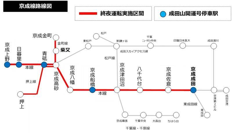 京成電鉄の2025_26年末年始ダイヤは？ 大晦日の終夜運転に正月三が日の列車増発、初詣に便利な「成田山開運号」を臨時運行