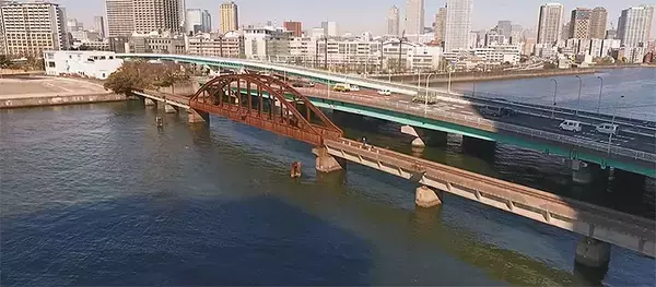 「東京都 港湾局専用線 晴海鉄道橋の遊歩道化、映像ニュースでも公開」の画像