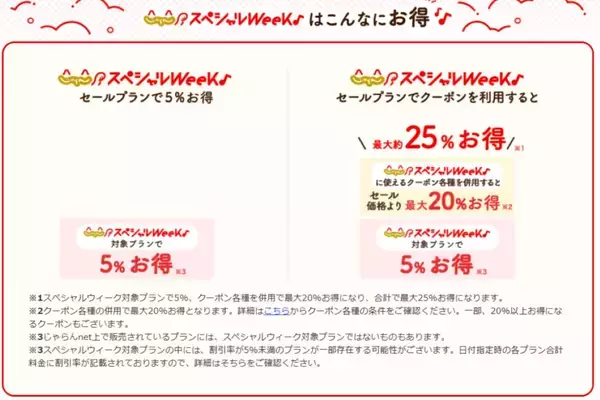 「宿泊半額プランや クーポンで最大25％お得に旅行やホテルを！ “じゃらんスペシャルウィーク” セールを期間限定で開催中」の画像