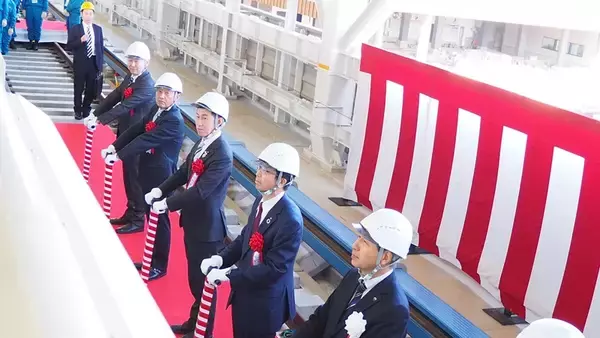 「北大阪急行、延伸線のレールが1本につながる……新駅「箕面萱野」でレール締結式　開業は来年3月」の画像