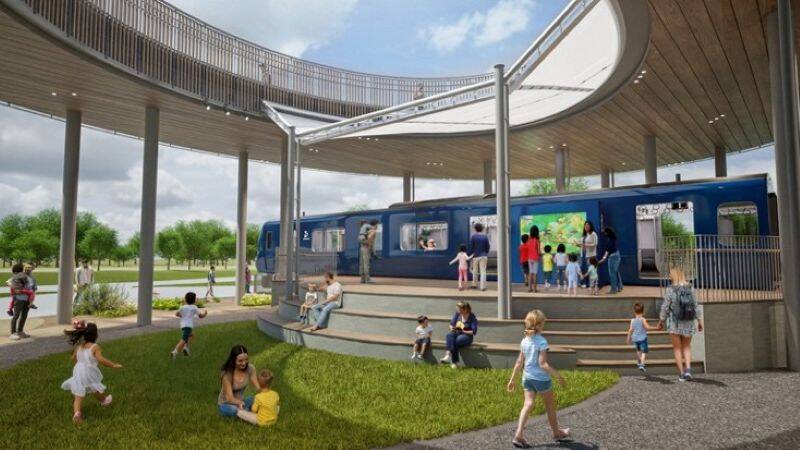 GREEN×EXPO 2027に相鉄の新型13000系「実車」が登場！ パビリオン「SOTETSU PARK」は電車と自然で遊べて子連れにおすすめ（横浜グリーンエクスポ）