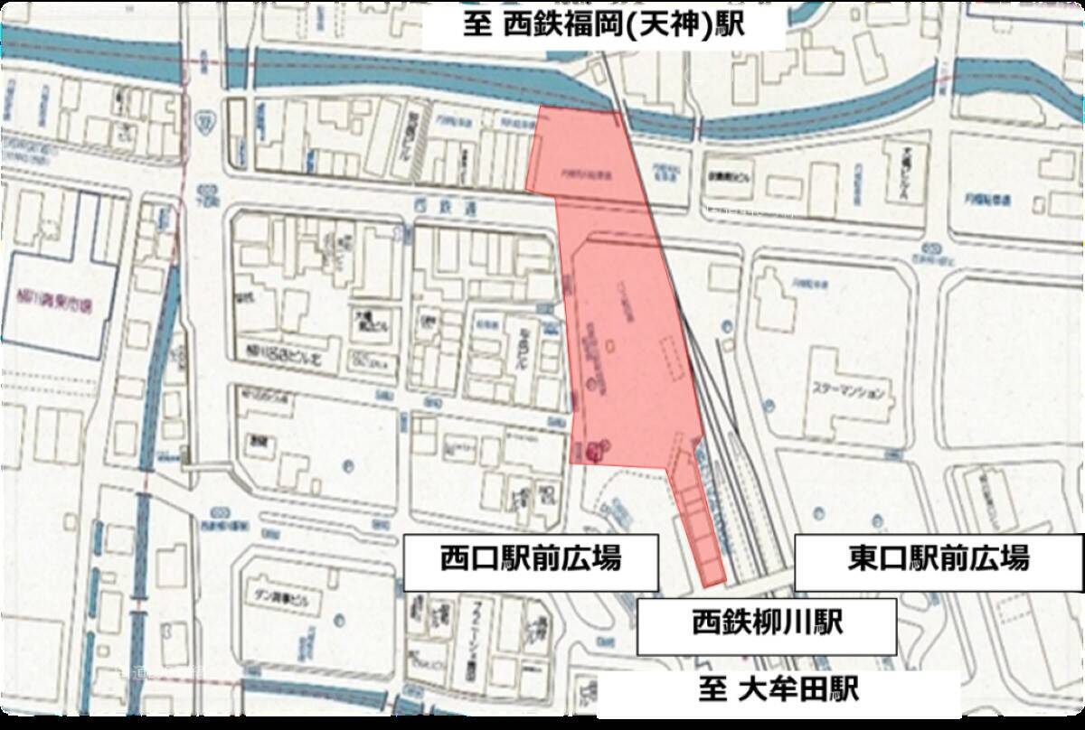 西鉄柳川駅前が劇変！水路を駅前に引き込む大規模再開発、宿泊･グルメ･乗船場が一体の”にぎわい交流施設” 4月着工で完成はいつ？(福岡 柳川市)