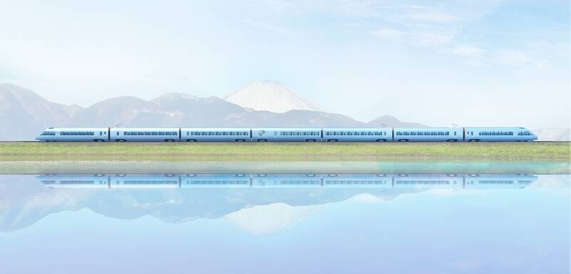 小田急の新型ロマンスカーは「淡い水色の車体」に　展望席も設置、開発コンセプトは「きらめき走れ、ロマンスカー」