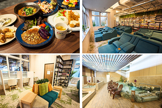 JR中央線 武蔵小金井駅 高架下に極楽湯空間「RAKU SPA Station 武蔵小金井」12/5 OPEN！ 電車の足音と半露天風呂 サウナ 岩盤浴 レストラン  コワーキングスペース　オンもオフもここで何時間でも過ごせる♪