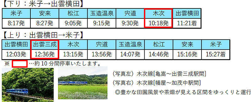 島根県の鉄道絶景旅がアップデート！ 観光列車 あめつち が 木次線 直通、特急やくも新型車両登場＿さらに春の津和野へ 最新情報をチェック！ お得なクーポンつき しまね旅は 3/25 まで