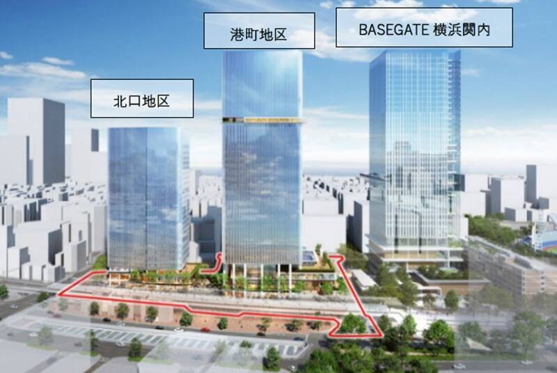 横浜･関内駅前が激変！「セルテ」跡地の北口地区＆港町地区再開発が本格始動、超高層ツインタワーと空中回廊の全貌