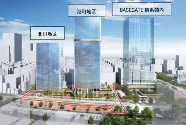 「横浜･関内駅前が激変！「セルテ」跡地の北口地区＆港町地区再開発が本格始動、超高層ツインタワーと空中回廊の全貌」の画像