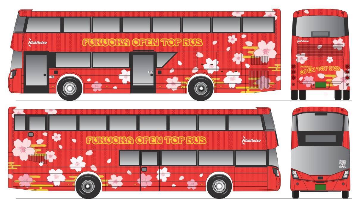 福岡オープントップバスに14年ぶり新型車両導入！ 3/28から新設の「太宰府コース」の魅力は？ 車両の全貌と新ルートの魅力を解説