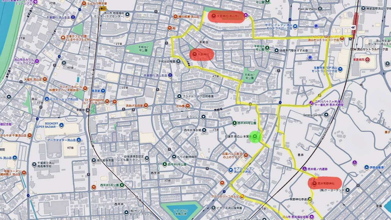 つくばエクスプレス【駅ぶら】057　流山セントラルパーク駅　その11　平和台大原神社　庚申塔