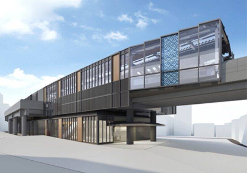 京急 北品川駅の新駅舎デザイン決定！ 旧東海道と調和する “和モダン”高架駅で開かずの踏切解消へ、連続立体交差事業の進捗状況は？