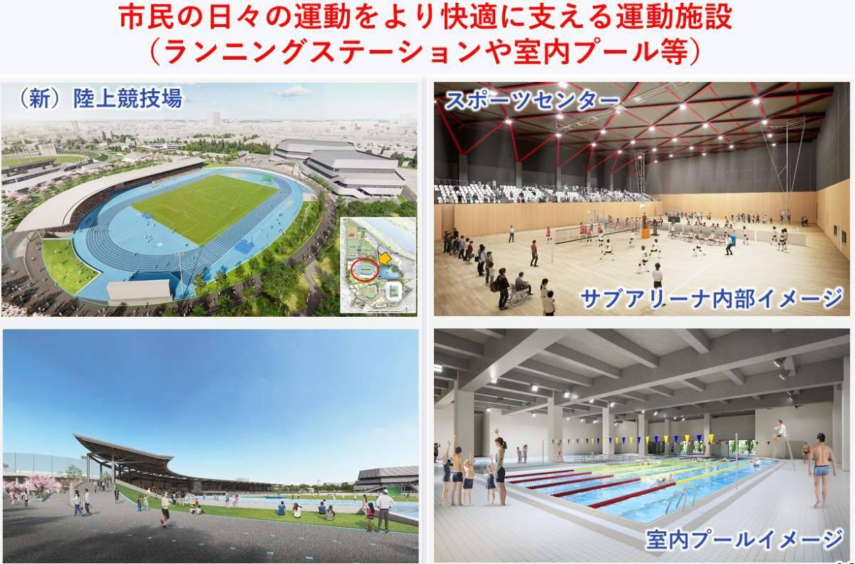 川崎市･フロンターレ本拠地は球技専用スタジアムに！等々力緑地の再整備計画、新とどろきアリーナや屋内プールなども誕生（武蔵小杉）